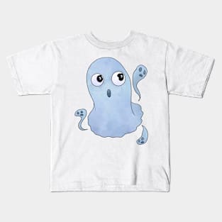 Halloween Surprised Ghost Ghostie Kawaii Cute T-Shirt And Others Kids T-Shirt